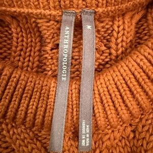 Anthropologie Women's Rich Rust Knit Midi Dress